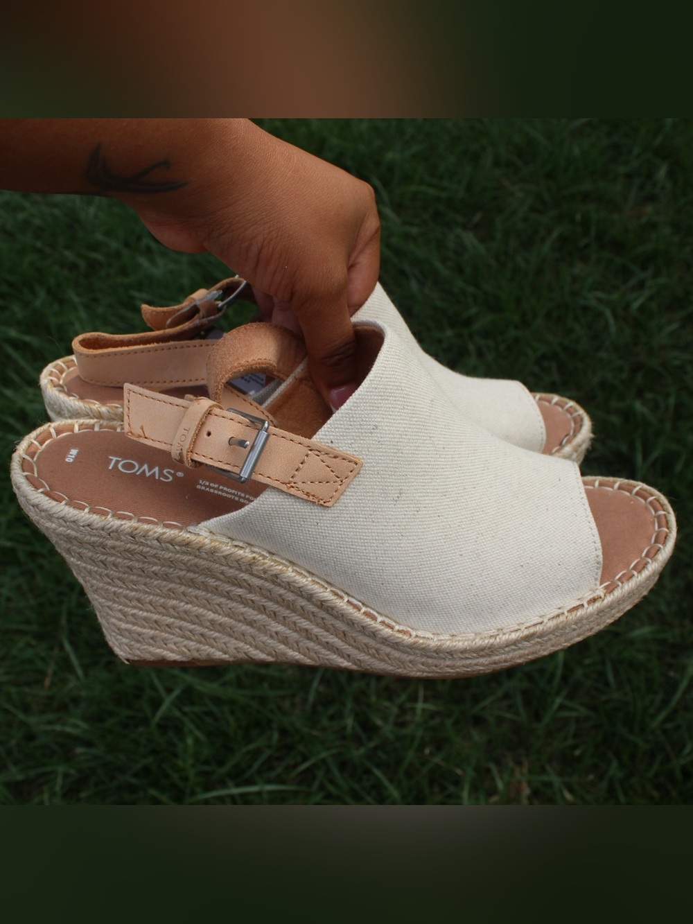 TOMS Women's Monica Wedge Sandals Sz 10